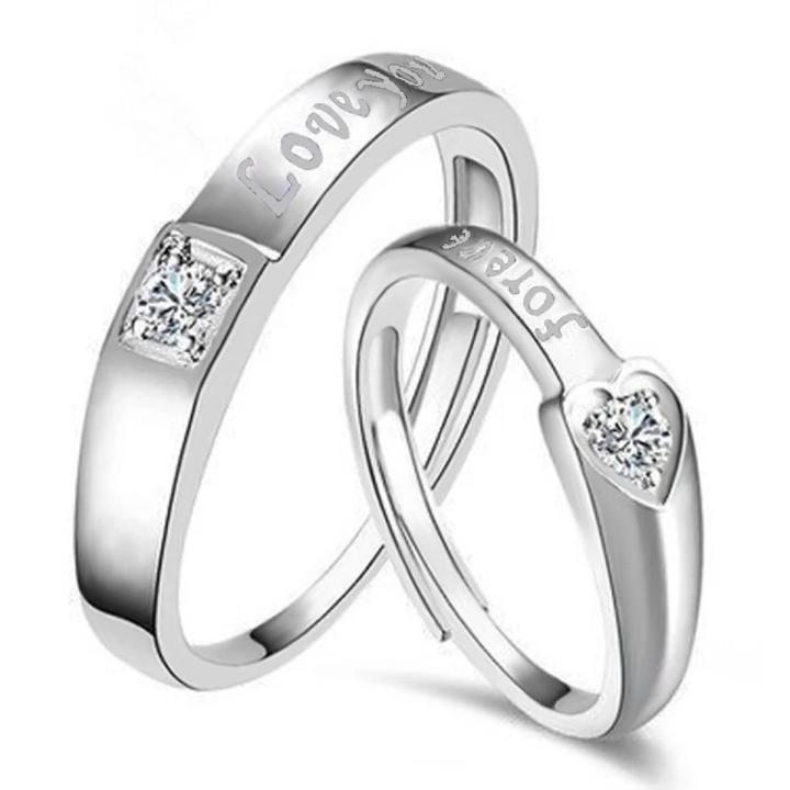 Couple Rings/Love Forever/Zircon/Silver/Engagement/Wedding/Men/Women/Fashion