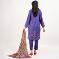 Maahru Unstitched Fabric for women and girls - 2 piece - Shirt and Dupatta - Purple Haze Suit. 