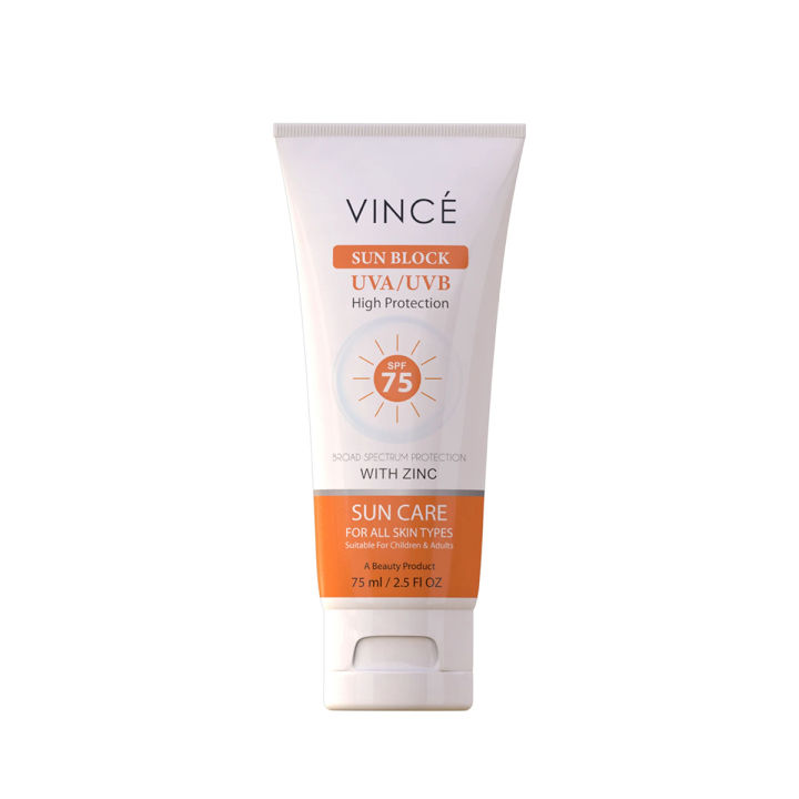 Vince Sunblock SPF 75 Sun Care UVA and UVB Protector - 75ml