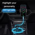 LED light Glowing Lightning Cable Mobile iPhone Charging Cables Apple iPhone IOS Android Micro Type C Fast USB Charger. 