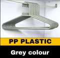 Hangers – Plastic Hanger - Hangers for Clothes - Good Quality Pack of 12 Large Grey Plastic Hangers. 