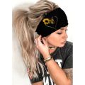 【Hengli jewelry story】2021 New Sunflower Pattern Headband Elastic Broadband For Girls Country Style Yoga Headband Hair Accessories. 