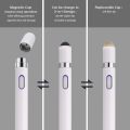 Stylus Pen for Ap ple i pad, Active Stylus Zspeed Rechargeable Fine Tip Stylus Compatible with All Ap ple iPad/ iP hone/iPa d Pro/iPhone X, Android Windows Capacitive Touchscreen Phone & Tablet (White). 