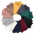 Pack Of 3 Multicolor Plain Hi-necks For Kids. 
