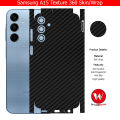 Samsung Galaxy A15 Skin/Wrap 360 Protection Sheet/ Carbon fiber/ Matte/ Transparent/ Lamination Back And Sides Included Camera Skin. 