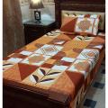 Multi Color Cotton Single Bedsheet Set (1 Bed Sheet with 1-Pillow Cover). 