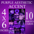 Customize 10 Purple theme aesthetic photo card of your choice aesthetic photo wall collage kit for wall decoration. 