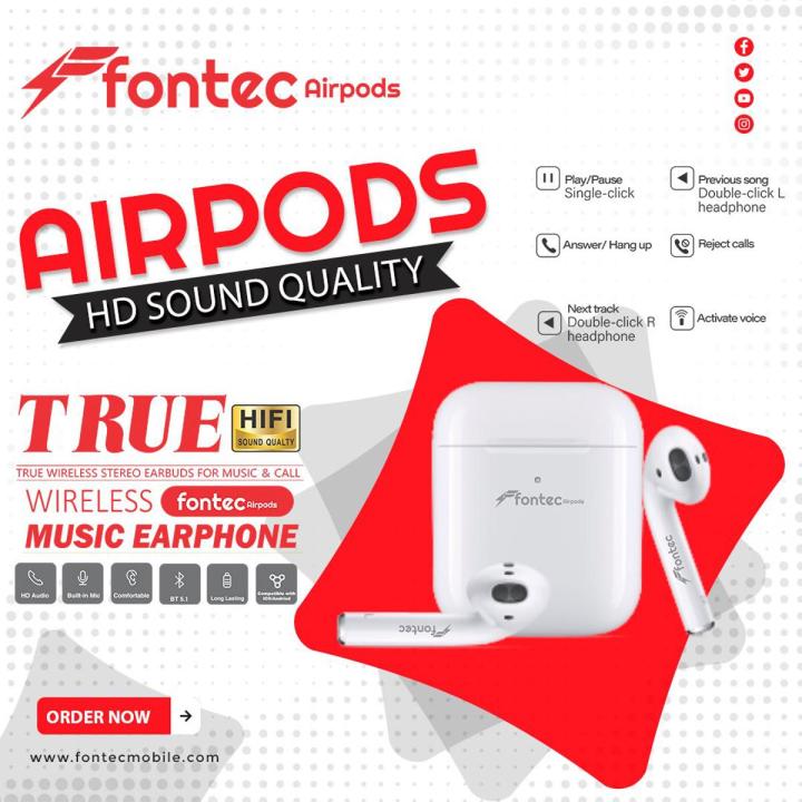 Fontec air pods earphone Pro Wireless Earbuds FonTec True wireless earphone Bluetooth 5.0V Earphone Sport Headset Earbuds earphone