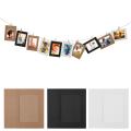 10Pcs DIY Paper Photo Frame Wall Hanging with Clips Picture Photo Frame Album Rope Clip Home Decor. 