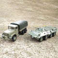 2Pcs/Set 1/72 M35 Truck BTR-80 Cavalry Carrier Model DIY Assembly Craft Kids Bauble. 