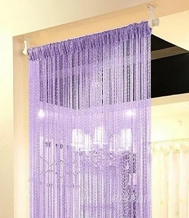 purpel%20Silk%20Tassel%20Window%20Tube%20Curtains%20-%20Image%202