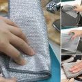 Techmanistan Wire Dishwashing Rag - Multipurpose Dish Cleaning Cloth, Reusable Kitchen Cleaning Cloth Dirt Remover, Non-Scratch Scrubbing Wire Dishwashing Cleaning Scrubber. 