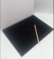 SCRATCH Note Book Not Pad Scratch book with wooden stick scratch notepad size 26cmx19cm. 