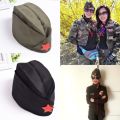 Fashion Military Hat Russian Army Cap Green Camo Badge Women Men Sailor Stage Performance Cosplay Hats Boat Cap Hair Accessories. 