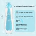Baby Nail File Electric Baby Nail Clippers with Led Front Light Safe and Quiet Baby Nail Cutter with 6 Grinding Heads for Newborns Toddlers. 