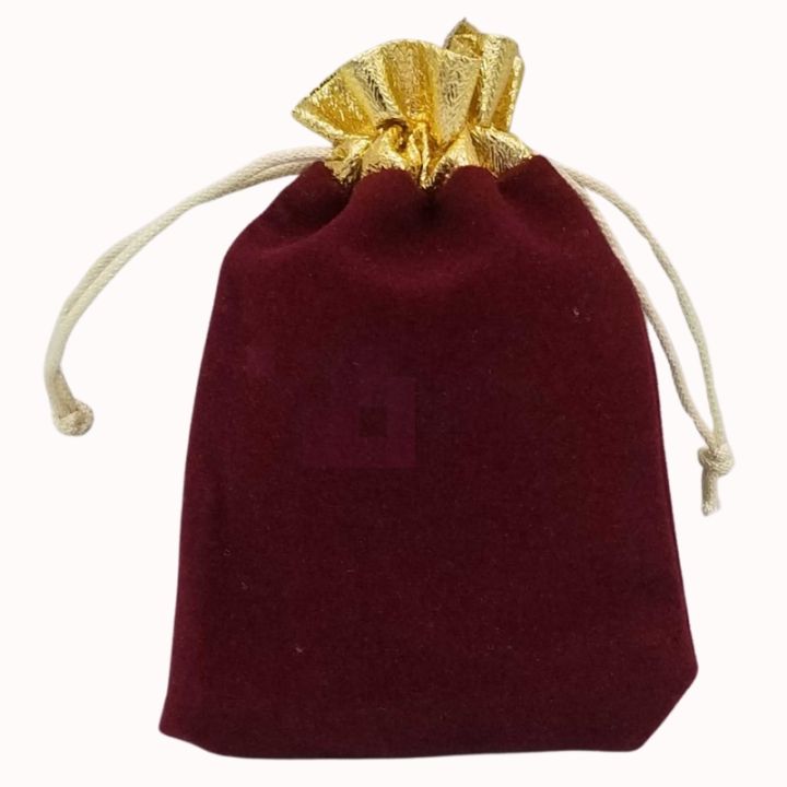BIDH BAG MAROON POUCH NIKKAH BIDH BAG - 50 PCS - NIKKAH DECORATION ITEMS
