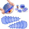 Universal Food Silicone Cover, 6 Pieces Reusable Stretch Lids For Cookware With Silicone Lid guards made of silicone. 