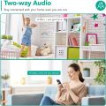 Wansview WiFi IP Camera, 1080P Baby Camera K5, Pet Camera Monitor Wireless Home Security Camera with Motion Detection 2-Way Audio Night Vision, Works with Alexa (White). 