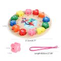 Alarm Clock Puzzle Jigsaw Puzzle Children Educational Toys Develop Digital /Shape /Color Cognition Hand-eye Coordination D5QA. 