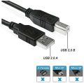Printer cable USB A to USB Type B 2.0 100 % Branded Cable Type C Printer Scanner Cord Compatible for MacBook Pro, HP Canon Printers and More (4FT, Black). 