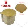 FeelinGirl  100 pcs Mini Cake Boards, Small Round  Mousse Cake Cardboard Set, Cupcake Cake Base, Dessert Displays Tray, Disposable Paper Coasters - for Wedding Party Cake Pastry Cup. 