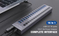 CASIS 16 Ports 90W USB 3.0 Data Hub - with Individual On/Off Switches and 12V/7.5A Power Adapter USB Hub 3.0. 