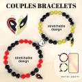 1 Pair Deadpool Wolverine Bracelet Best Friend Love Pendant Anime Cartoon Fashion Cool Lucky Friendship Couple Bracelet Gift. 
