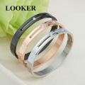 【Hengli jewelry story】LOOKER 2021 Rose Gold Color Hollow Crystal Stainless Steel Love Men Women Carter Bangle CC Cuff Bracelet Valentine. 