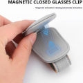 Multifunctional Car Leather Sunglass Clip Holder with Magnetic Feature Eyewear Accessories for Cars Multicolour. 