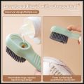 REFLECTIONZ TRADERS- Long-Handled Cleaning Brush with Soap Dispenser and Soft Bristles for Shoes, Clothes, and Household Laundry - Ideal Cleaning Tool. 