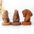 Plaster 3D horse head statue Realistic Soap gift Soy wax Silicone candle mold DIY Handmade aromatherapy for Home decor DIY enthusiasts Aromatherapy lovers Art and craft projects Unique gifts. 