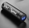 Customize With Your Name Smart LED Temperature Water Bottle 500ml  Stainless Steel Hot & Cold Bottles with Vacuum Thermos Flask. 
