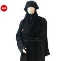 Arabic Saudi Daraz best seller cuffed sleeves abaya with long maxi style and had adjustable best for girls and women arabic style Bidoonessma Arabic Saudi Abaya Elegant Decent look Abaya for Gift Girls with scarf with Decent Leather Patch. 
