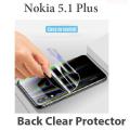 Nokia 5.1 Plus Back Hydrogel Protector Clear Soft Film. 