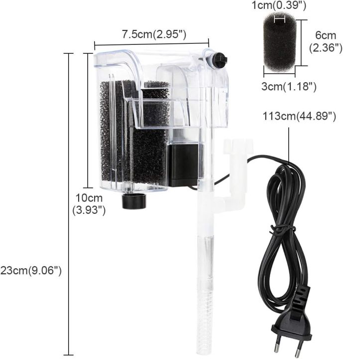 External%20Filter%20Aquarium%20Acrylic%20Backpack%20Filter%203-in-1%20Waterfall%20Hang%20On%20Filter%20Aquarium%20with%20Filter%20Cotton%20for%20Water%20Circulation%20Transparent%203W%20-%20Image%204