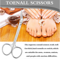 Dexam Toe Nail Scissor Extra Long Handle Angled Clippers Cutters Chiropodynail cutter podiatry scissor  Easy Grip Pedicure Trim stainless steel  custom label nail scissor. 