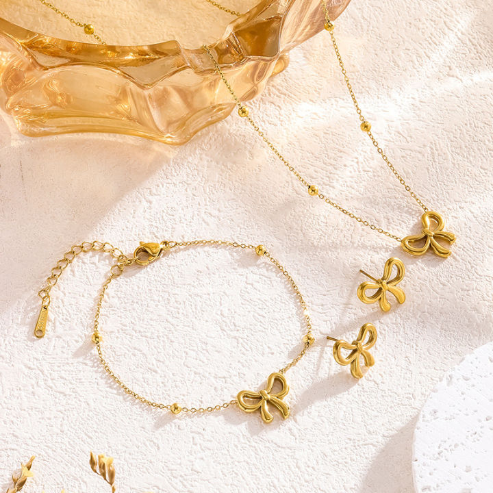 Bow Necklace Dainty Bowknot Ciondolo Choker Collana Bow