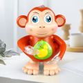 Dancing Monkey Light And Music Battery Operated Musical Toys Gift For Kids - Brown. 