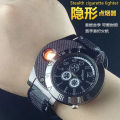 Electronic Cigarette Lighter Charging Watch Lighter Windproof Creative Personality Men's Watch. 