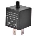 Electronic LED Adjustable Flasher Relay for Turn Signal Light Blinker CF13 JL-02 for Car Motorcycle. 
