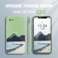Jizetin for Realme C2 Case Mount Fuji Design Side Design Phone Case Square Edge Pattern Liquid Silicone Cases Full Cover Camera Shockproof Protective Case. 