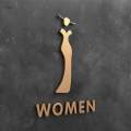 WC Sign Board Signage Bathroom Sign with Self Toilet Sign Female S. 