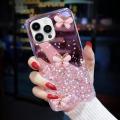 For iPhone 13 Pro Max Back Cover Luxury 3D Shiny Rhinestone Butterfly Glitter Sequins Starry Girls Cases Clear Soft TPU Silicone Protective Mobile Phone Case. 