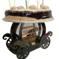 stylish cart shape wooden Cake stand for birthday ,anniversary celebration 2 in 1-princecard Store. 