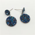 Ms Betti 2023 Zhefanku Spring unique design for lady round maxi stud earrings with crystal from Swarovski for graduataion party. 