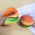 KES 3D Squishy Hamburger Fidget Toys Silicone Decompression Ball Fidget Sensory Toy COD. 