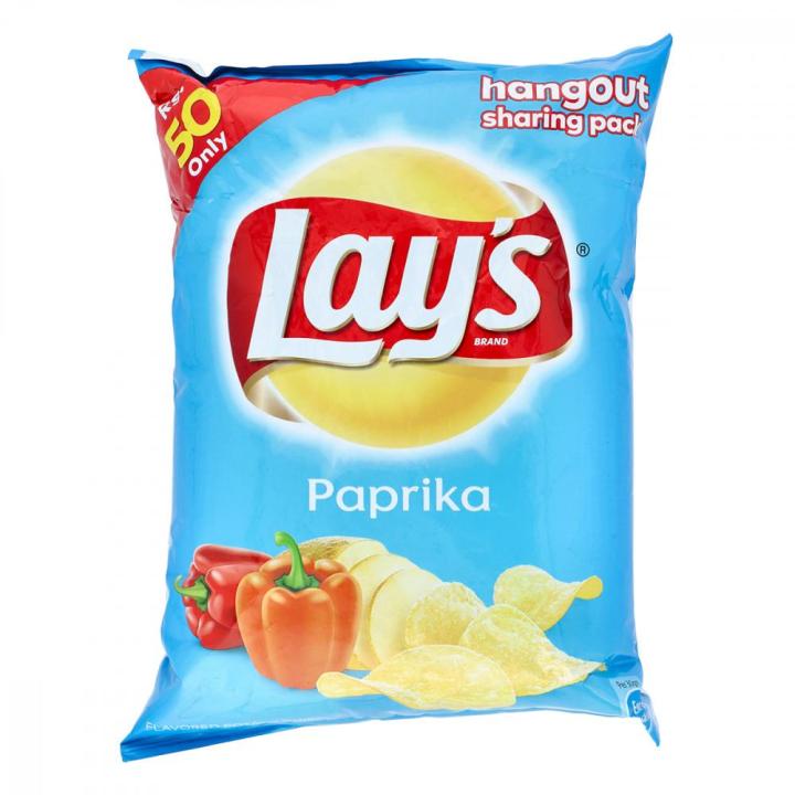 Lay's Paprika Potato Chips, 65g pack of 6