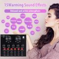 Podcast Equipment Bundle, Audio Interface with All in One Live Sound Card and Condenser Microphone, Perfect for Recording, Broadcasting, Live Streaming With V8 Sound Card BM-800 Combo Set Mic (Gold). 