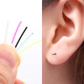 20Pcs/Bag Mini Plastic Ear Studs Transparent Ear Stick Anti Allergy Plastic Earhole Maintenance Needling Jewelry Earrings For Women Men. 