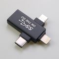 3 In 1 OTG Adapter Type C Micro USB Lightning 3.0 OTG Adapter USB 3.0 Data Transmit Converter For Tablet Hard Disk Drive Iphone. 